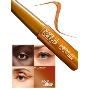 Make Up For Ever 24Hr Waterproof Liquid Eyeliner Copper Lava /Metallic Bronze AA